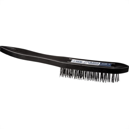 Escova Aco Atlas Plastica Com Cabo 3 Filas 1820/3 - Kit C/12 Escova Aco Atlas Plastica Com Cabo 3 Filas 1820/3 - Kit C/12