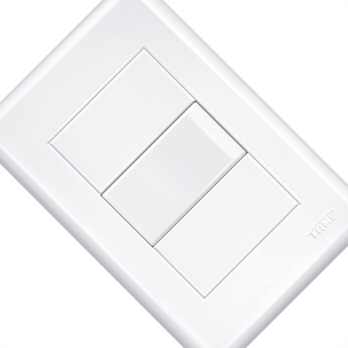 Conjunto Fame Evidence 4X2 Branco Com Placa(1Simples) 16A Conjunto Fame Evidence 4X2 Branco Com Placa(1Simples) 16A