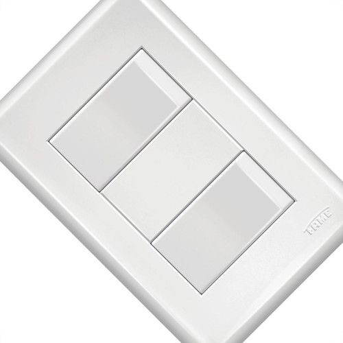 Conjunto Fame Evidence 4X2 Branco Com Placa(2Simples) 16A Conjunto Fame Evidence 4X2 Branco Com Placa(2Simples) 16A