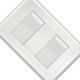 Conjunto Fame Evidence 4X2 Branco Com Placa(2Simples) 16A Conjunto Fame Evidence 4X2 Branco Com Placa(2Simples) 16A
