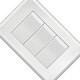 Conjunto Fame Evidence 4X2 Branco Com Placa(3Simples) 16A Conjunto Fame Evidence 4X2 Branco Com Placa(3Simples) 16A