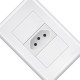 Conjunto Fame Evidence 4X2 Branco Com Placa (1Tomada 10A) Conjunto Fame Evidence 4X2 Branco Com Placa (1Tomada 10A)