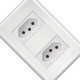 Conjunto Fame Evidence 4X2 Branco Com Placa (2Tomada 10A) Conjunto Fame Evidence 4X2 Branco Com Placa (2Tomada 10A)