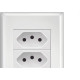 Conjunto Fame Evidence 4X2 Branco Com Placa (3Tomada 10A) Conjunto Fame Evidence 4X2 Branco Com Placa (3Tomada 10A)