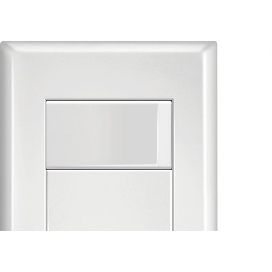 Conjunto Fame Evidence 4X2 Branco Om Placa 1Simples+1Tomada 20A 