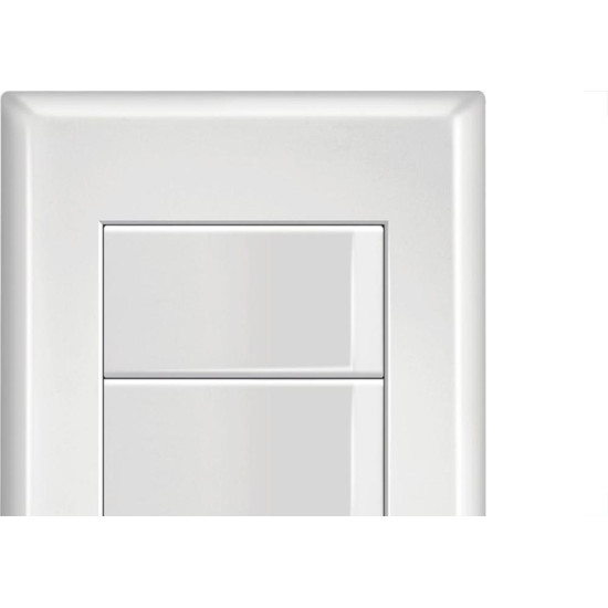 Conjunto Fame Evidence 4X2 Branco Om Placa 2Simples+1Tomada 20A 