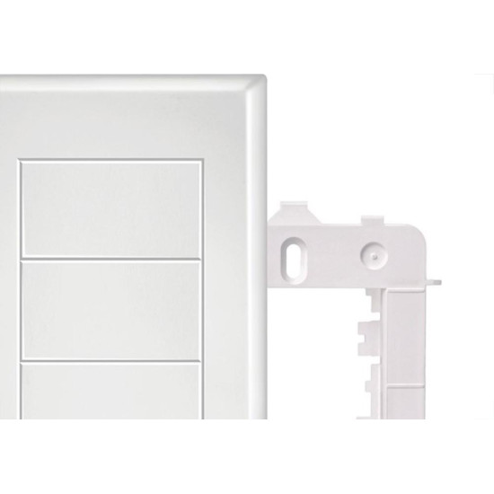 Placa Fame Evidence 4X2 Branca (Cega) Com Suporte 