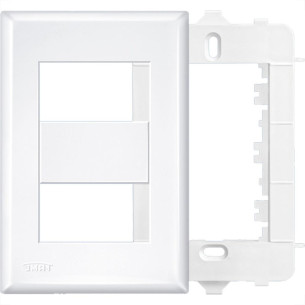 Placa Fame Evidence 4X2 Branca (2Modulo) Com Suporte 
