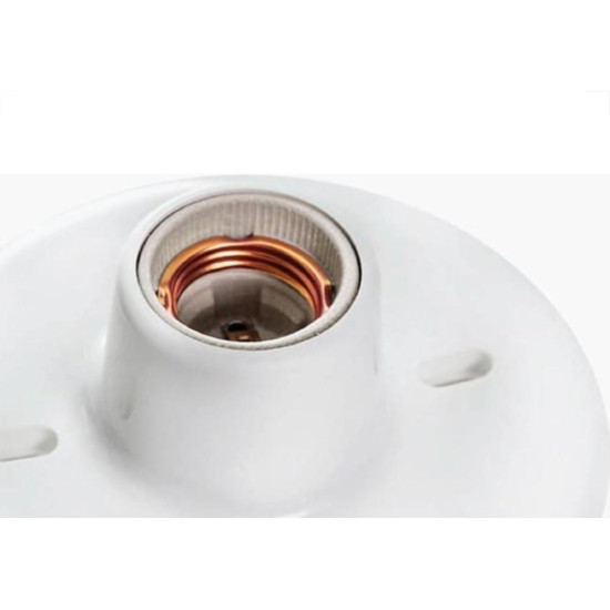 Plafonier Pvc Opl Branco Redondo Soquete Porcelana E27 3295 Plafonier Pvc Opl Branco Redondo Soquete Porcelana E27 3295