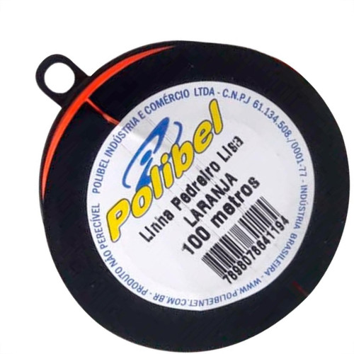 Linha Pedreiro 1 Fio Laranja Polibel 100M 1187 - Kit C/12 Linha Pedreiro 1 Fio Laranja Polibel 100M 1187 - Kit C/12