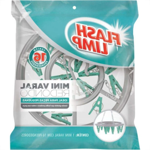 Varal Flashlimp Mini ''Redondo''Com 16 Prendedores Lav6810 Varal Flashlimp Mini ''Redondo''Com 16 Prendedores Lav6810