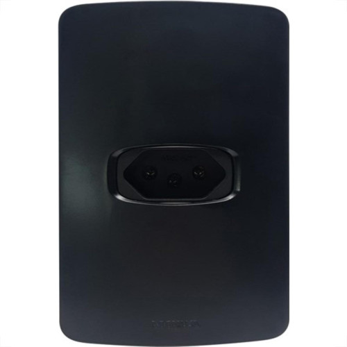 Conjunto Alumbra Gracia Maxx 4X2 Preto Com Placa 1 Tomada 10A 85680 Conjunto Alumbra Gracia Maxx 4X2 Preto Com Placa 1 Tomada 10A 85680
