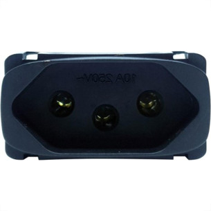 Modulo Tomada Alumbra Gracia 2Polo+Terra 10A Preto 85360