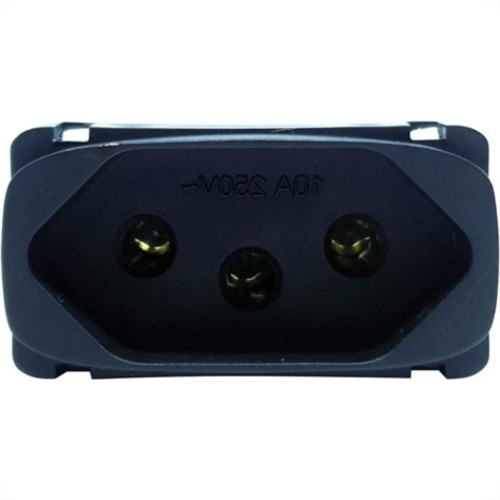 Modulo Tomada Alumbra Gracia 2Polo+Terra 10A Preto 85360 Modulo Tomada Alumbra Gracia 2Polo+Terra 10A Preto 85360