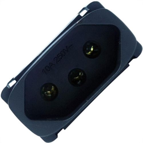 Modulo Tomada Alumbra Gracia 2Polo+Terra 20A Preto 85361 Modulo Tomada Alumbra Gracia 2Polo+Terra 20A Preto 85361