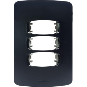 Placa Alumbra Gracia 4X2 Preta (3 Modulos) 85693