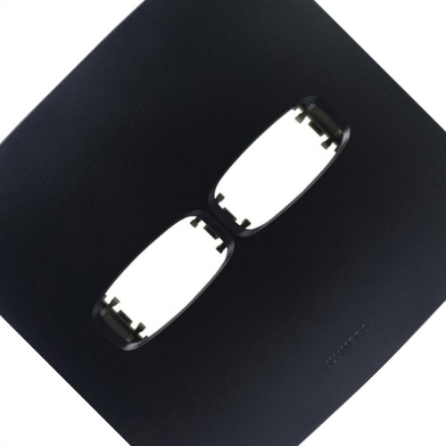 Placa Alumbra Gracia 4X4 Preta (2 Modulos Distanciados) 85696 Placa Alumbra Gracia 4X4 Preta (2 Modulos Distanciados) 85696