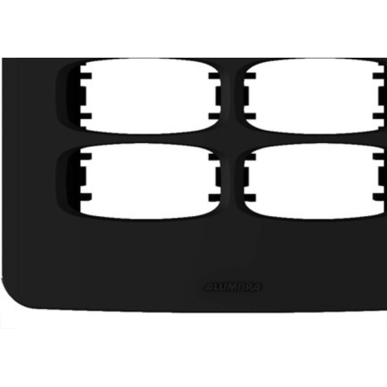 Placa Alumbra Gracia 4X4 Preta (6 Modulos) 85699