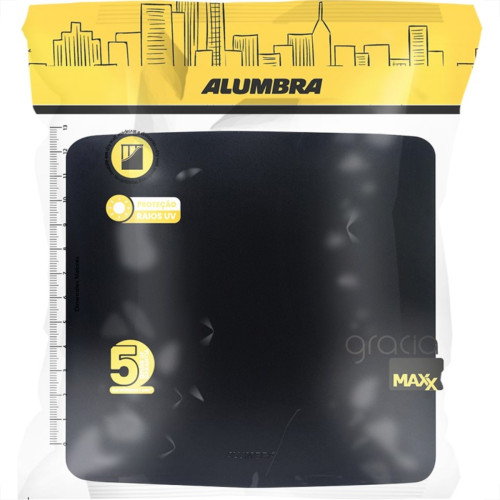 Placa Alumbra Gracia 4X4 Preta (Cega) 85698