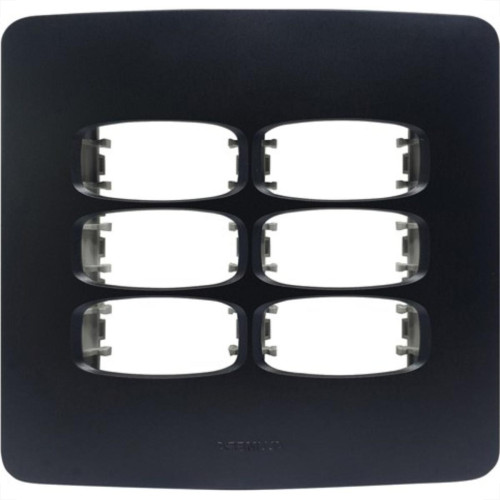 Placa Alumbra Gracia 4X4 Preta (Cega) 85698 Placa Alumbra Gracia 4X4 Preta (Cega) 85698