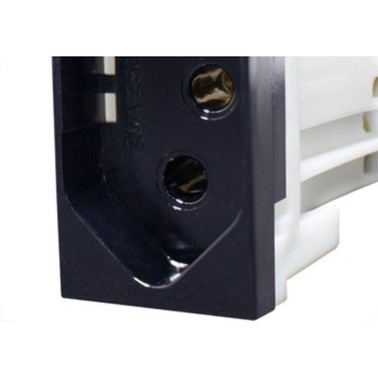 Modulo Tomada Alumbra Inova 2Polo+Terra 20A Black Piano 85510 Modulo Tomada Alumbra Inova 2Polo+Terra 20A Black Piano 85510
