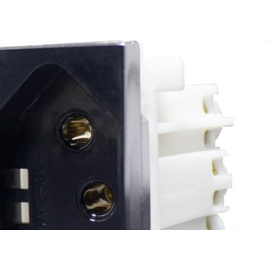 Modulo Tomada Alumbra Inova 2Polo+Terra 20A Black Piano 85510 Modulo Tomada Alumbra Inova 2Polo+Terra 20A Black Piano 85510