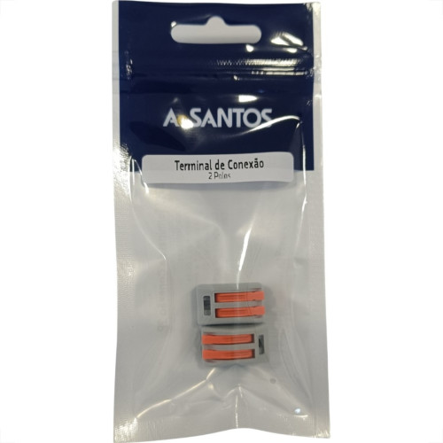 Conector Emenda Asantos Flow 2Polo 4Mm Com 2Pecas 3212