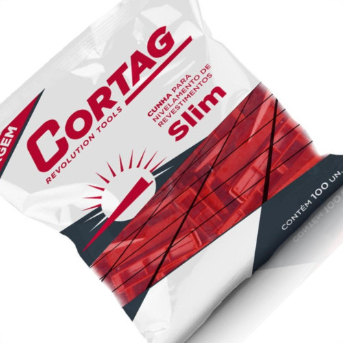 Cunha Niveladora Cortag Slim Com 100Pecas 61538 Cunha Niveladora Cortag Slim Com 100Pecas 61538