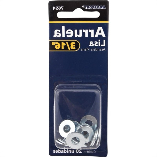Cartela Arruela Lisa Zincada Brasfort 3/16'' Cartela Com 20 Pecas 7654 Cartela Arruela Lisa Zincada Brasfort 3/16'' Cartela Com 20 Pecas 7654