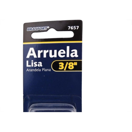 Cartela Arruela Lisa Zincada Brasfort 3/8'' Cartela Com 08 Pecas 7657 Cartela Arruela Lisa Zincada Brasfort 3/8'' Cartela Com 08 Pecas 7657