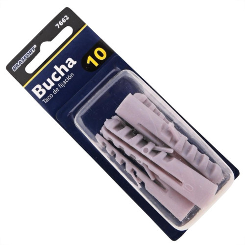 Cartela Bucha Fixacao Brasfort 10 Cartela Com 05 Pecas 7662 Cartela Bucha Fixacao Brasfort 10 Cartela Com 05 Pecas 7662