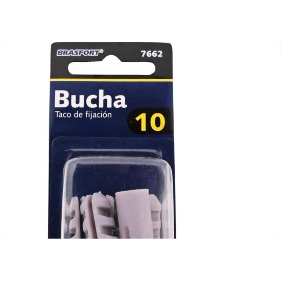 Cartela Bucha Fixacao Brasfort 10 Cartela Com 05 Pecas 7662 Cartela Bucha Fixacao Brasfort 10 Cartela Com 05 Pecas 7662