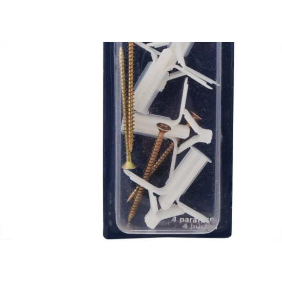 Cartela Bucha Fixacao Drywal Brasfort 24-32Mm+Parafuso Phillips Kit 4 Pecas 7677 Cartela Bucha Fixacao Drywal Brasfort 24-32Mm+Parafuso Phillips Kit 4 Pecas 7677
