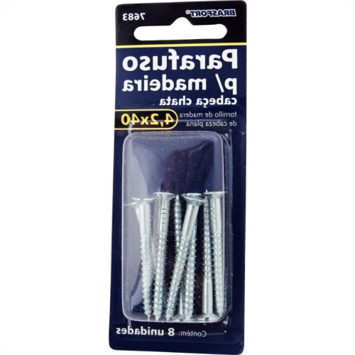 Cartela Parafuso Madeira Brasfort Cabeca Chata Fenda 4,2X40 Cartela Com 8 Pecas 7683 Cartela Parafuso Madeira Brasfort Cabeca Chata Fenda 4,2X40 Cartela Com 8 Pecas 7683