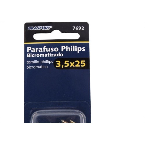 Cartela Parafuso Chipboard Brasfort Cabeca Chata Philips 3,5X25 Cartela Com 15 Pecas 7692 Cartela Parafuso Chipboard Brasfort Cabeca Chata Philips 3,5X25 Cartela Com 15 Pecas 7692