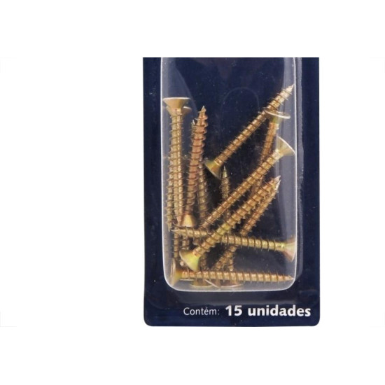 Cartela Parafuso Chipboard Brasfort Cabeca Chata Philips 3,5X30 Cartela Com 15 Pecas 7693 Cartela Parafuso Chipboard Brasfort Cabeca Chata Philips 3,5X30 Cartela Com 15 Pecas 7693