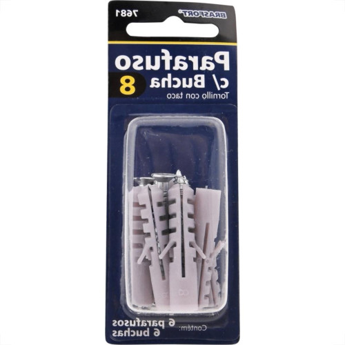 Cartela Parafuso Madeira Brasfort Com Bucha 08Mm Philips Cartela Com 6 Pecas 7681 Cartela Parafuso Madeira Brasfort Com Bucha 08Mm Philips Cartela Com 6 Pecas 7681