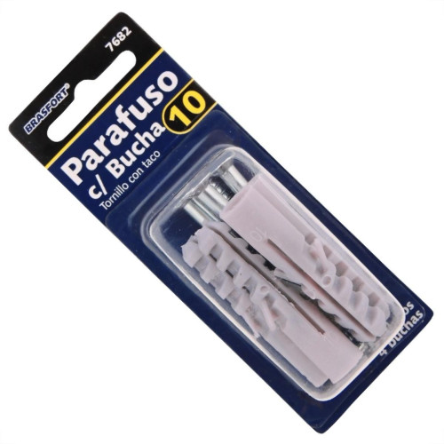 Cartela Parafuso Madeira Brasfort Com Bucha 10Mm Philips Cartela Com 4 Pecas 7682 Cartela Parafuso Madeira Brasfort Com Bucha 10Mm Philips Cartela Com 4 Pecas 7682