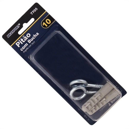 Cartela Pitao Brasfort Com Bucha 10 Cartela Com 2 Pecas 7705 Cartela Pitao Brasfort Com Bucha 10 Cartela Com 2 Pecas 7705
