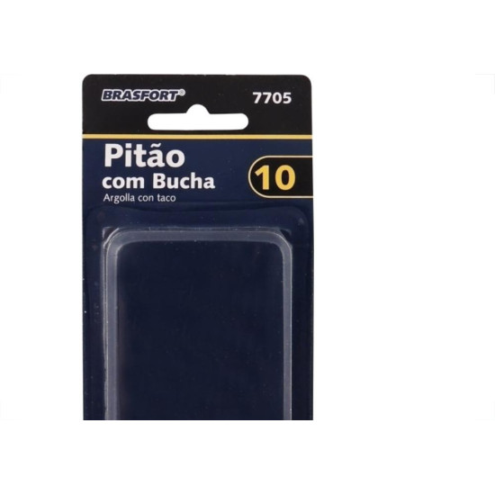 Cartela Pitao Brasfort Com Bucha 10 Cartela Com 2 Pecas 7705 Cartela Pitao Brasfort Com Bucha 10 Cartela Com 2 Pecas 7705