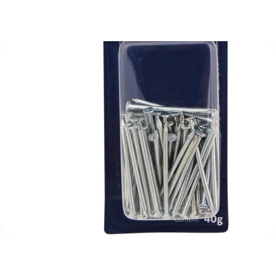 Cartela Prego Aco Polido Brasfort Com Cabeca 12X12 (1,80X28mm) (1,80X28mm) Cartela Com 40 Gramas 7712
