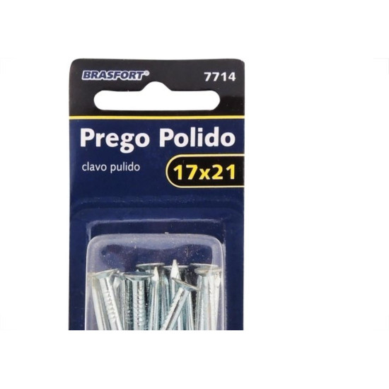 Cartela Prego Aco Polido Brasfort Com Cabeca 17X21 (3,00X48mm) (3,00X48mm) Cartela Com 40 Gramas 7714 Cartela Prego Aco Polido Brasfort Com Cabeca 17X21 (3,00X48mm) (3,00X48mm) Cartela Com 40 Gramas 7714