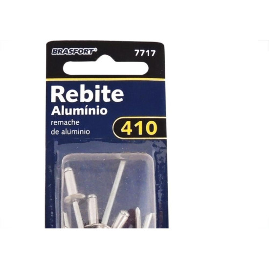 Cartela Rebite Brasfort Aluminio Repuxo 410 Cartela Com 10 Pecas 7717