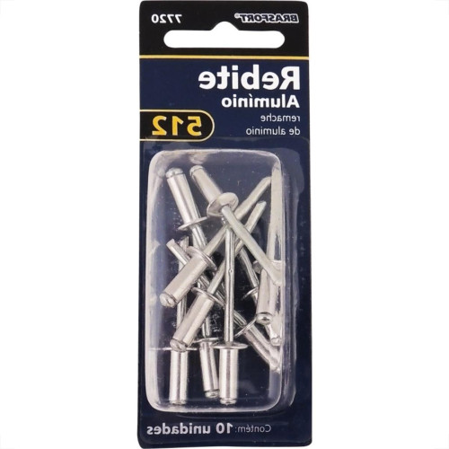 Cartela Rebite Brasfort Aluminio Repuxo 512 Cartela Com 10 Pecas 7720 Cartela Rebite Brasfort Aluminio Repuxo 512 Cartela Com 10 Pecas 7720