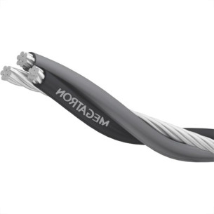 Fio De Aluminio Megatron Triplex 1Kv 16Mm 100M Preto/Cinza 5441