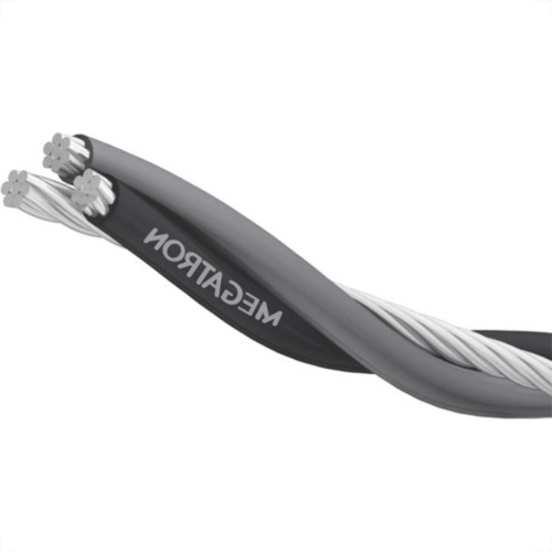 Fio De Aluminio Megatron Triplex 1Kv 16Mm 100M Preto/Cinza 5441