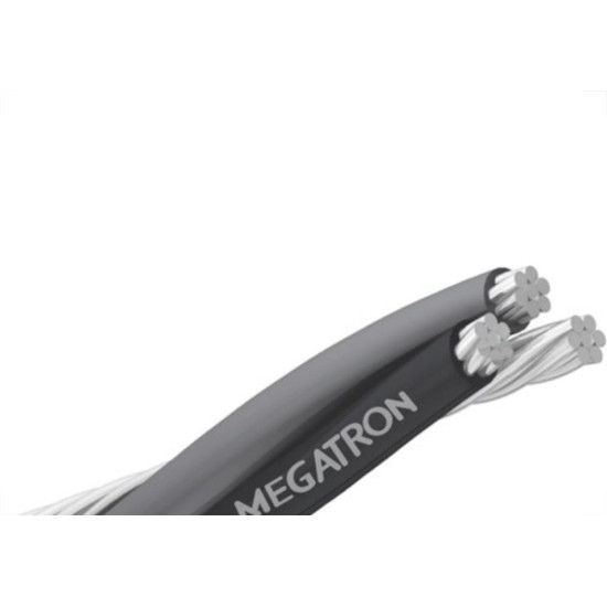 Fio De Aluminio Megatron Triplex 1Kv 16Mm 100M Preto/Cinza 5441