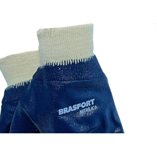Luva Nitrilica Brasfort Azul 8 7977 Luva Nitrilica Brasfort Azul 8 7977