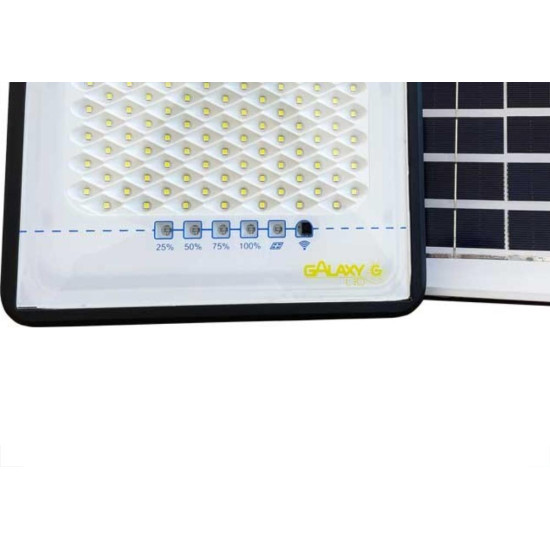 Refletor Led Com Placa Solar Galaxy Ip65 100W 6500K 4075 Refletor Led Com Placa Solar Galaxy Ip65 100W 6500K 4075