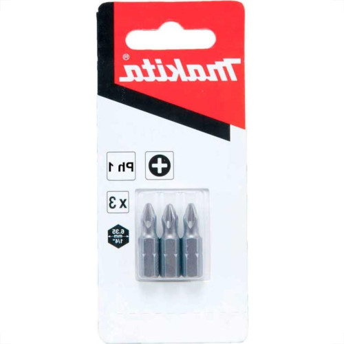 Ponteira Makita Bits Phillips Ph1 X 25Mm Curta Com 3 Pecas B-23450 Ponteira Makita Bits Phillips Ph1 X 25Mm Curta Com 3 Pecas B-23450